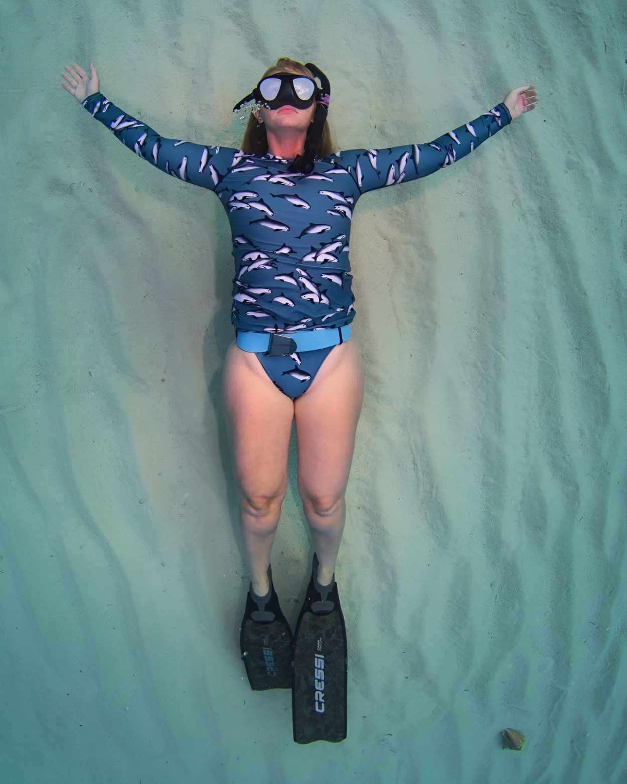 women's freediving rash guard