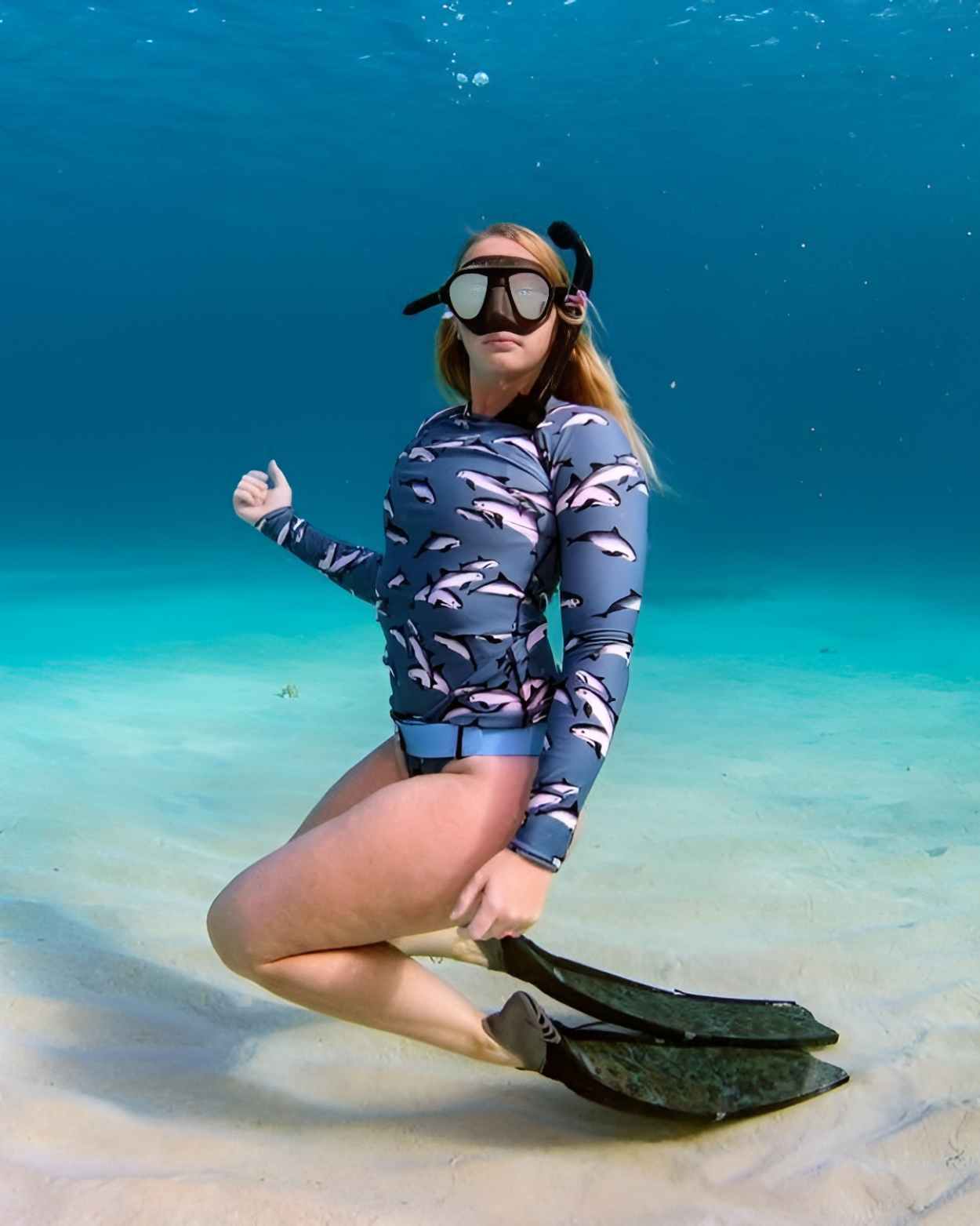 women's snorkeling rash guard