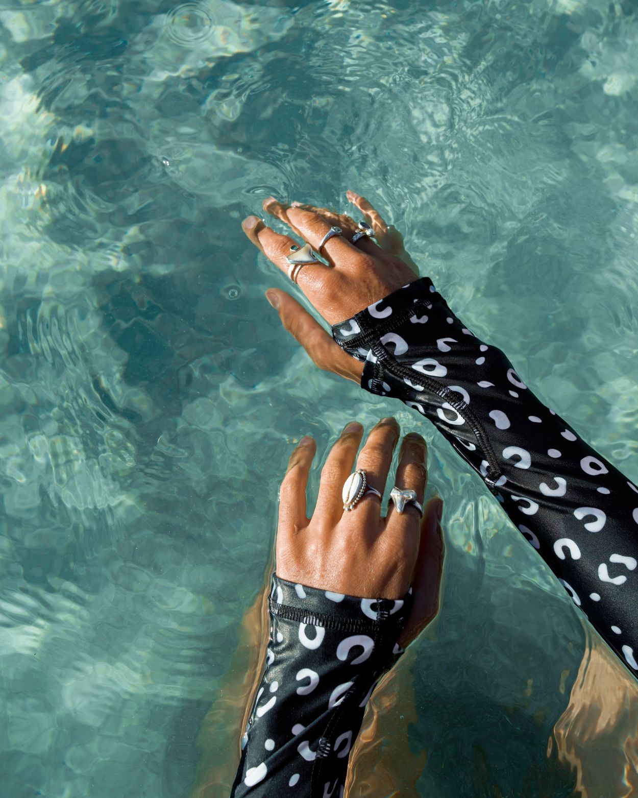 spotted eagle ray long sleeve swimsuit