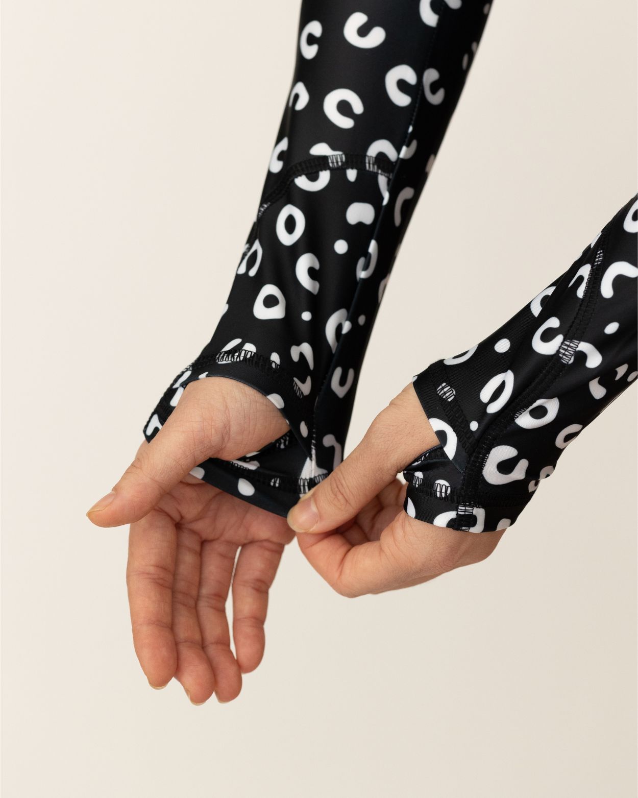 long sleeve swimsuit with thumbholes