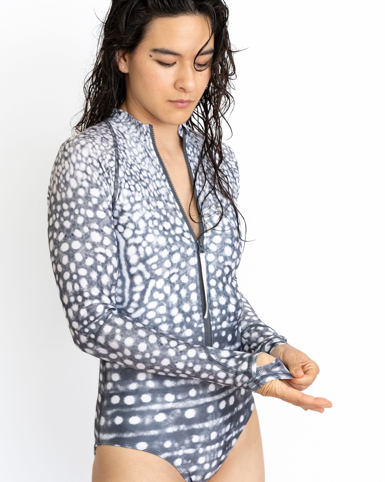 whale shark long sleeve swimsuit