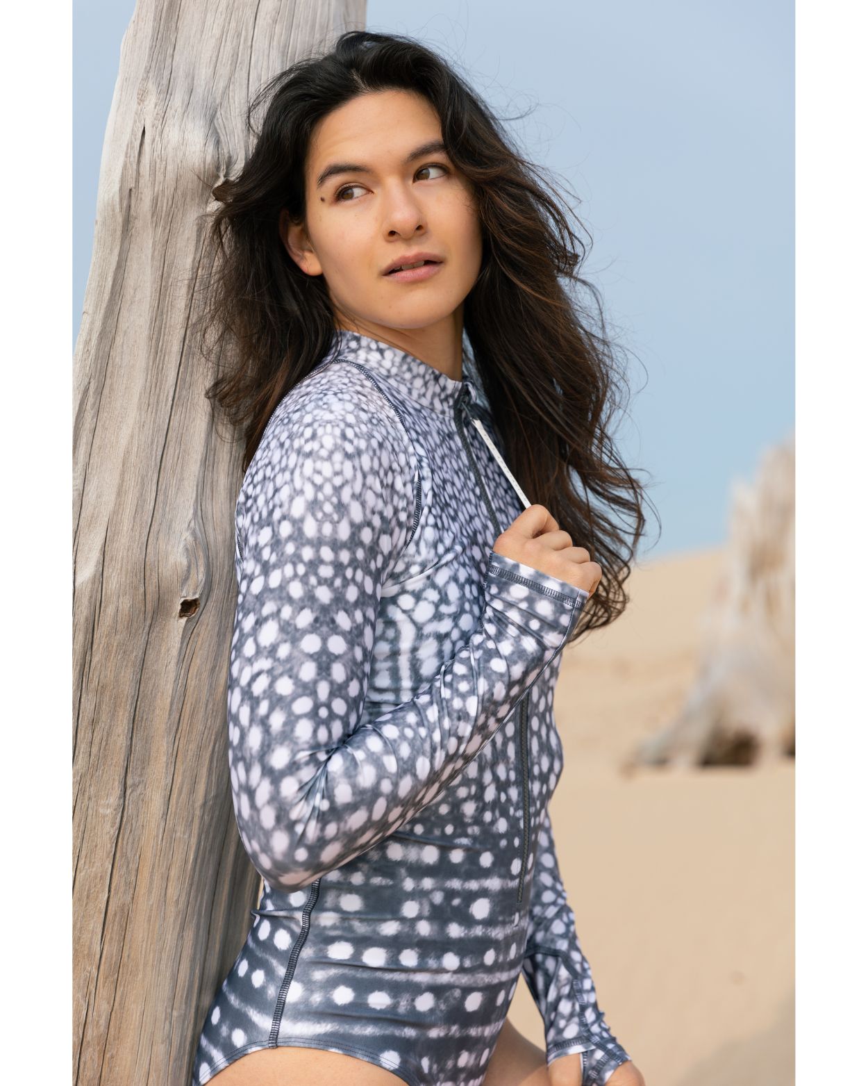 whale shark long sleeve swimsuit