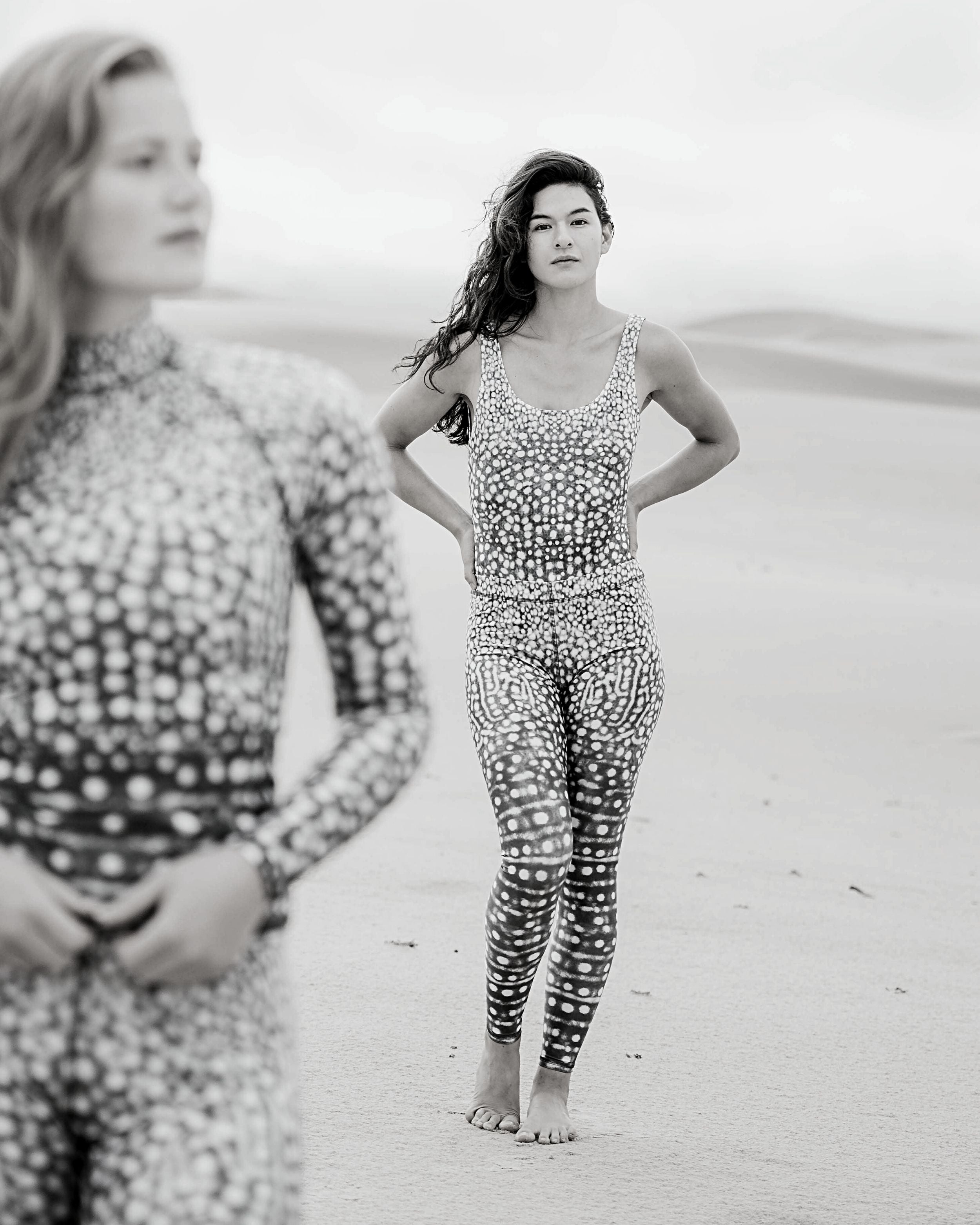 Whale Shark Print Swim Leggings
