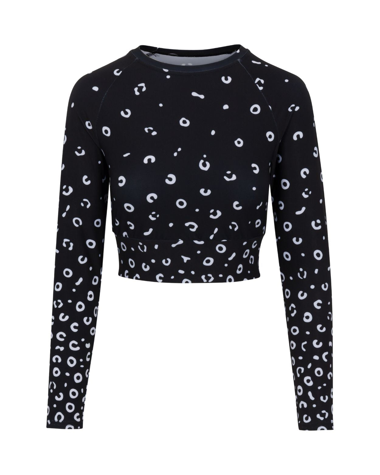 spotted eagle ray cropped rash guard