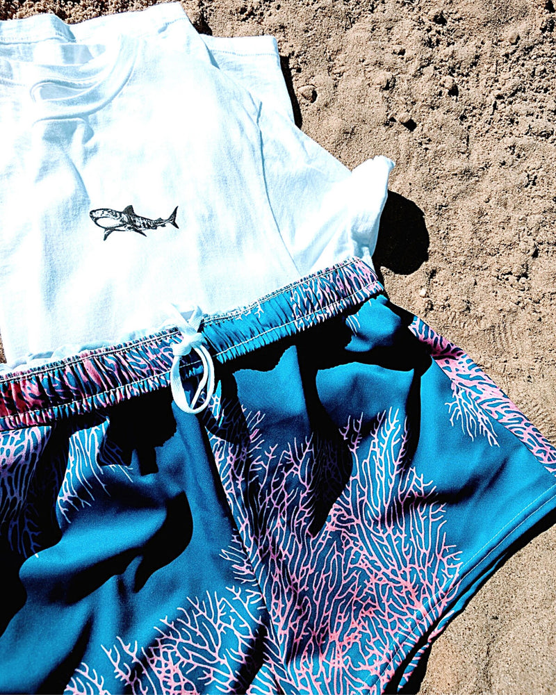 Coral Sea Fan Shark Shorts